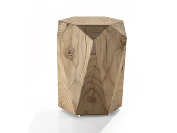 DIAMOND - Low solid cedar wood stool by Riva 1920 - view 2